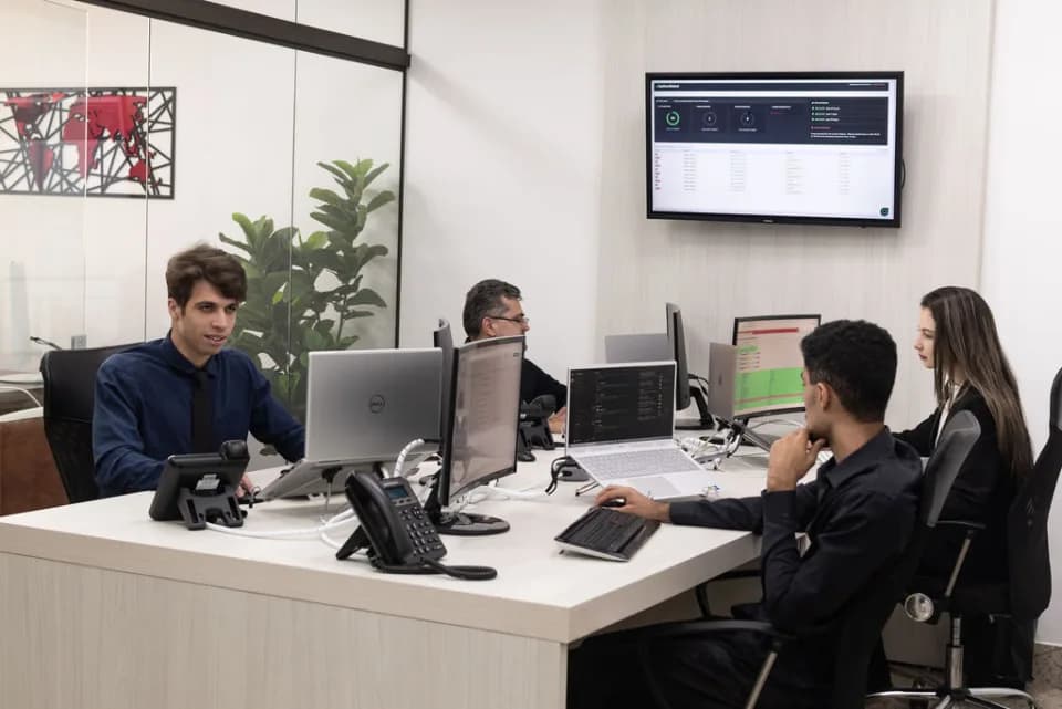 Equipe de desenvolvimento de software da Inove Dados em BH