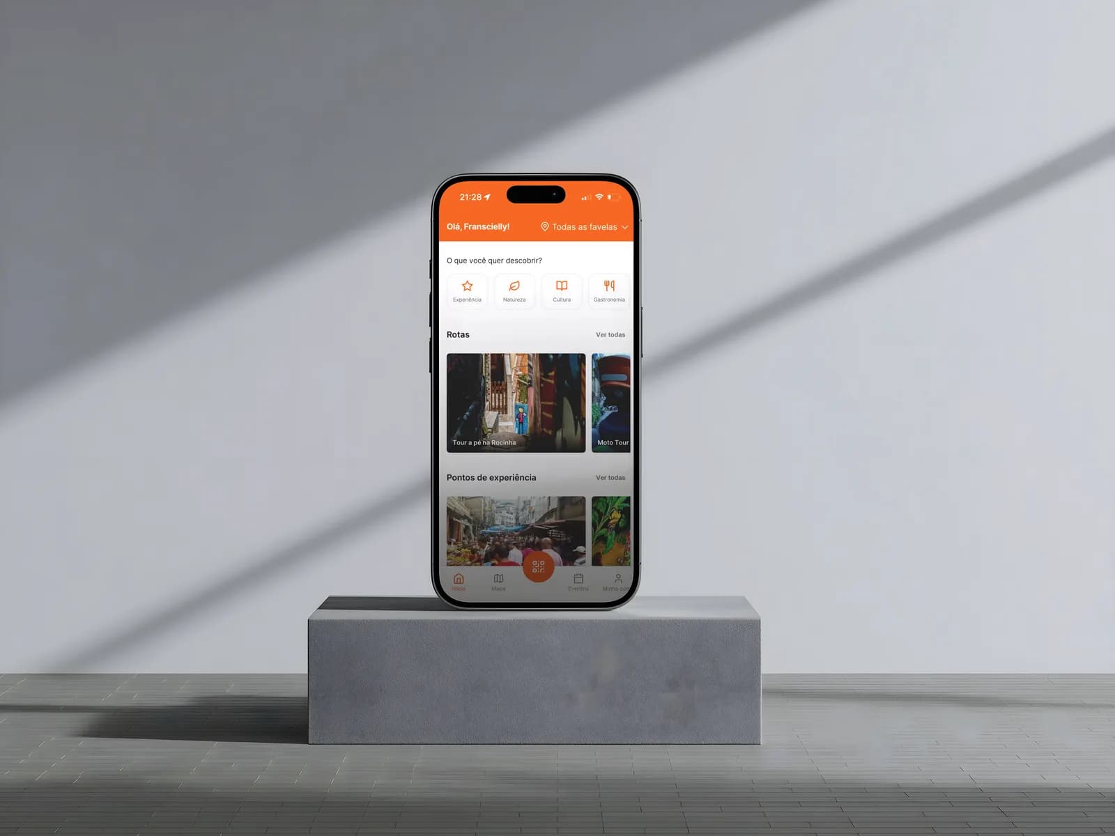 Aplicativo mobile Na Favela Turismo para iOS e Android